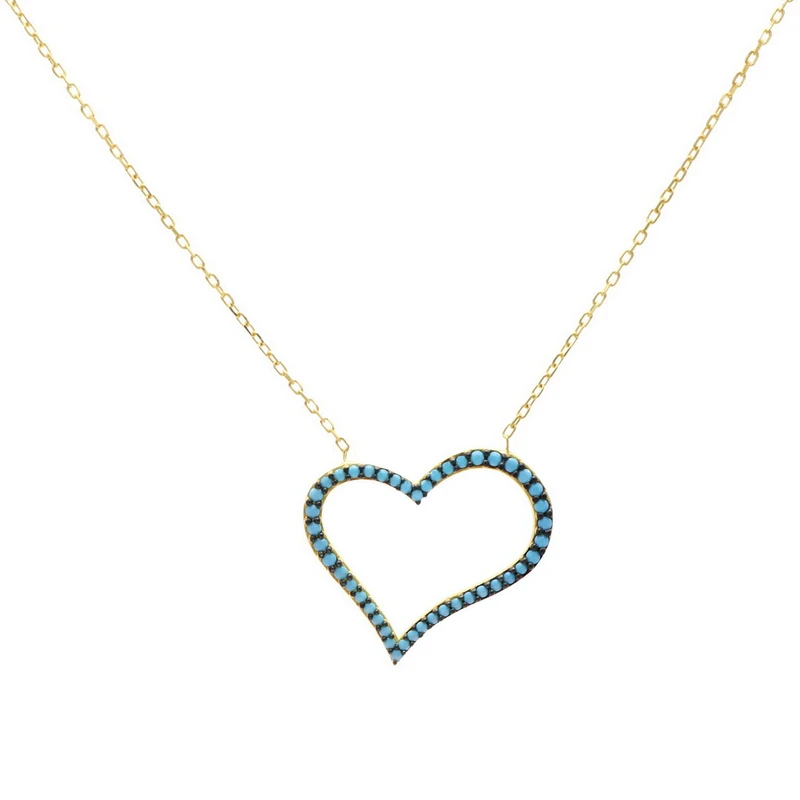 Gilded Turquoise Love Necklace Image 1