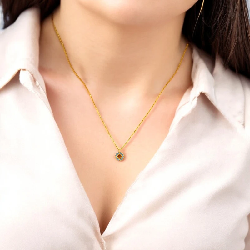 Gilded Hope Circle Necklace Image 2