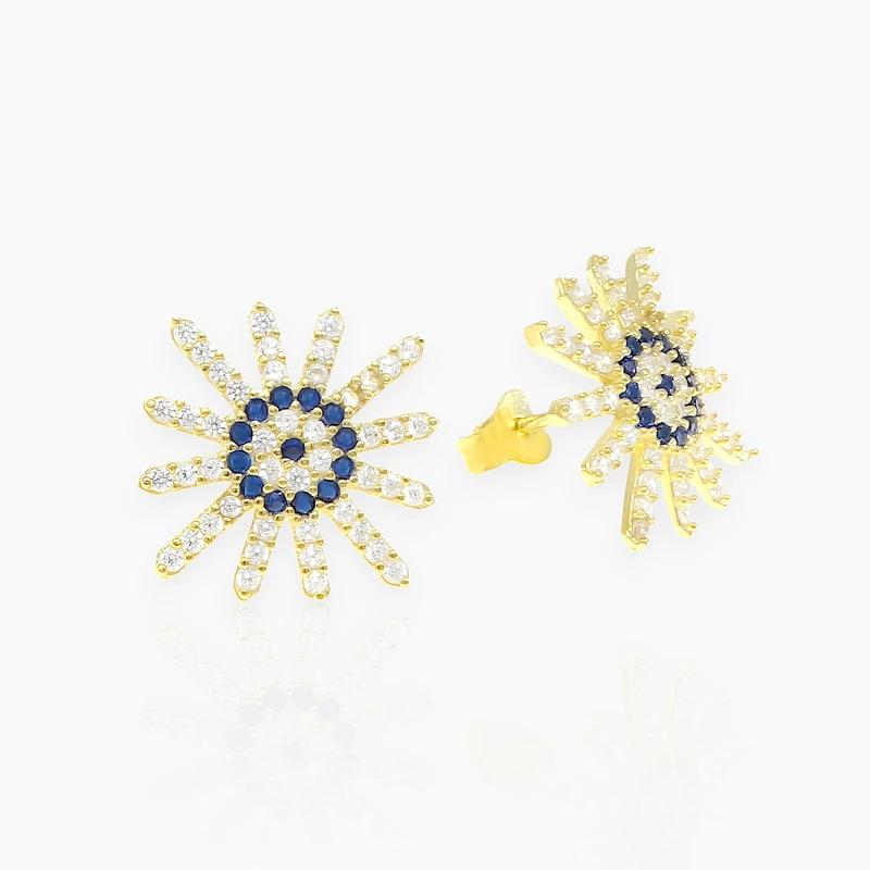 Minimal Star Evil Eye Stud Earring Image 1