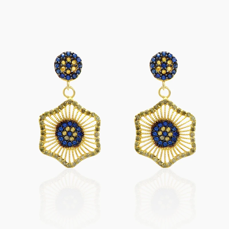 Sun And Eye Dangle Earring Image 1