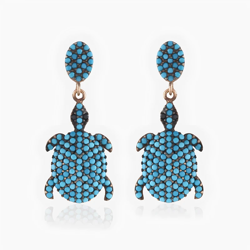 Turtle And Egg Dangle Earring Image 1