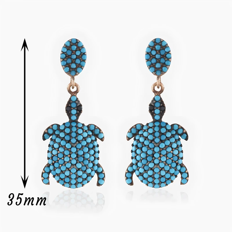 Turtle And Egg Dangle Earring Image 2
