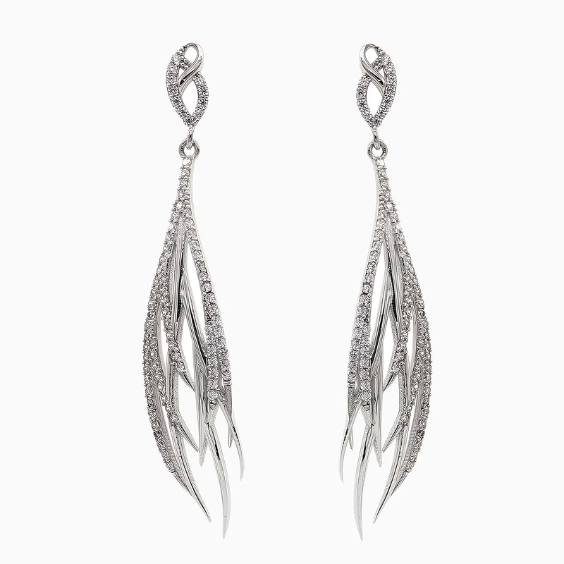 Nature Inspired Long Leaf Earring Image 1