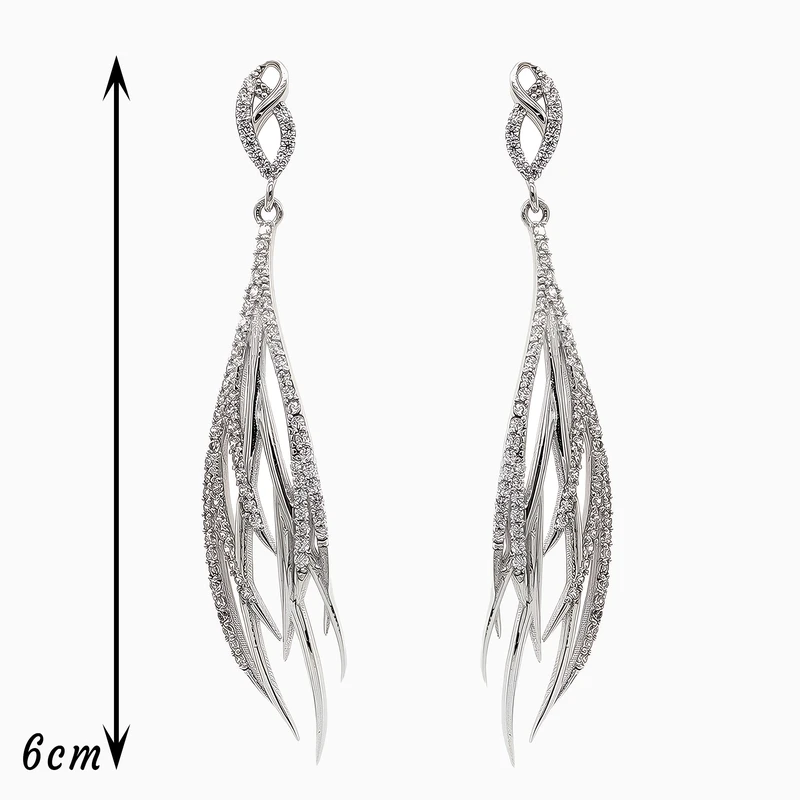 Nature Inspired Long Leaf Earring Image 2